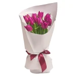 15 фиолетовых тюльпанов
