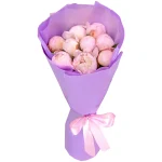 Букет из 9 нежно розовых пионов