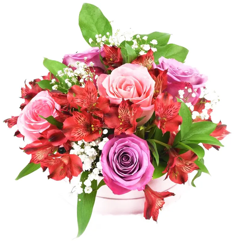 Цветы в коробке Краски жизни