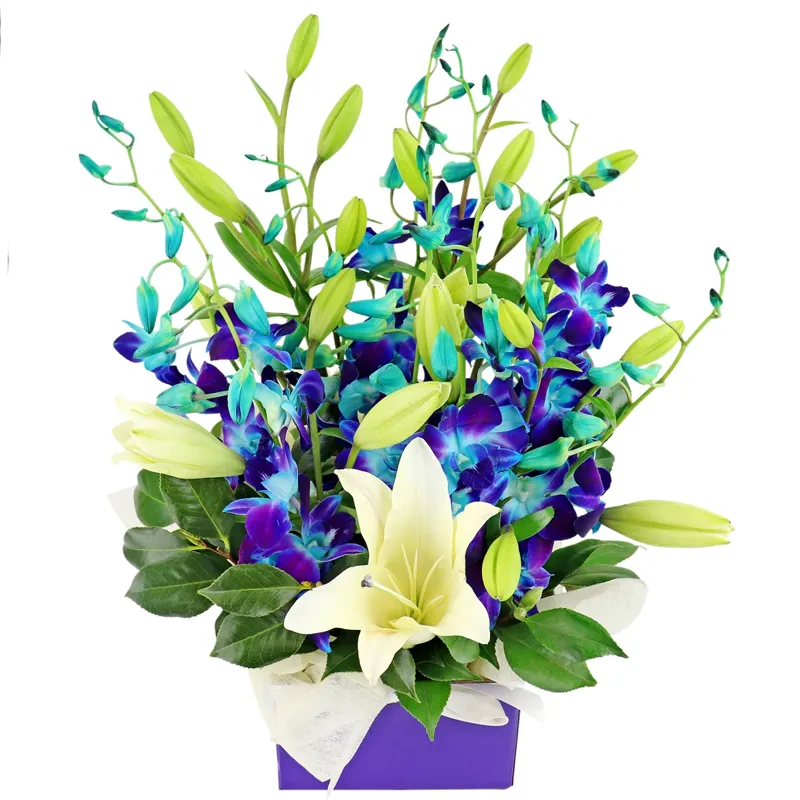 Цветы в коробке Сердце океана