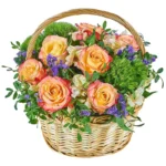 Корзина с цветами Лукошко счастья